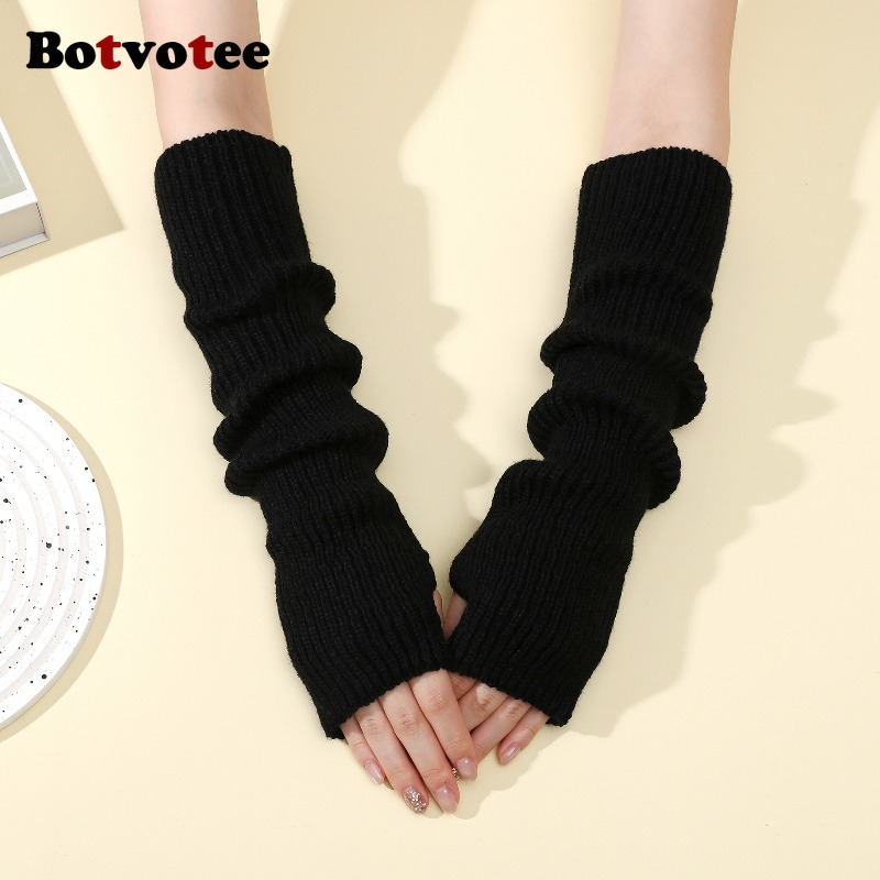 Botvotee Y2k Accessories Knit  - đánh giá và giá Fingerless Glove Knit