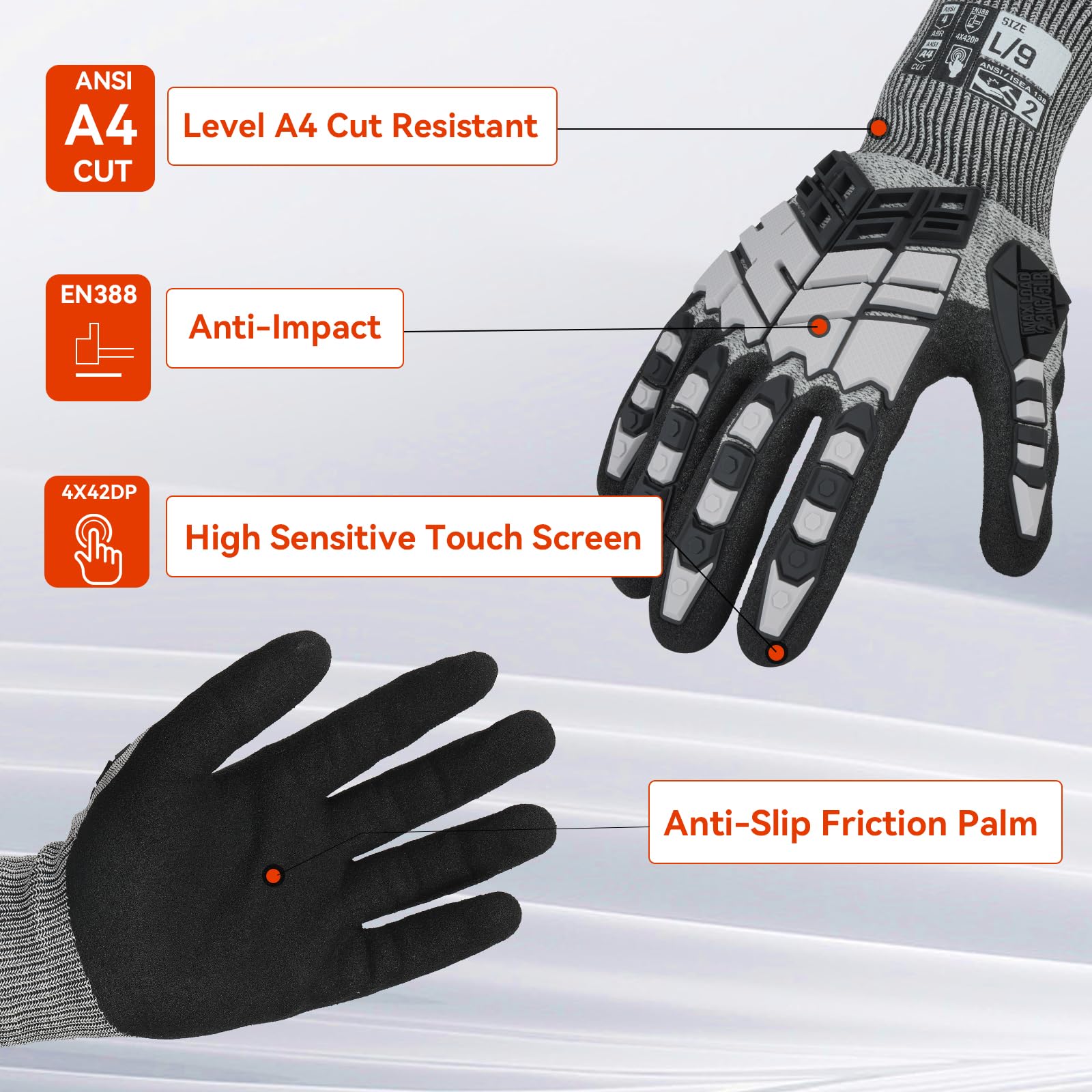 Anti-Impact Gloves With Cut-Re - đánh giá và giá Work Glove Impact